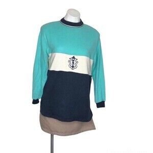 ST JOHN Sport by Marie Gray Sweatshirt Color Block Size Small Vintage